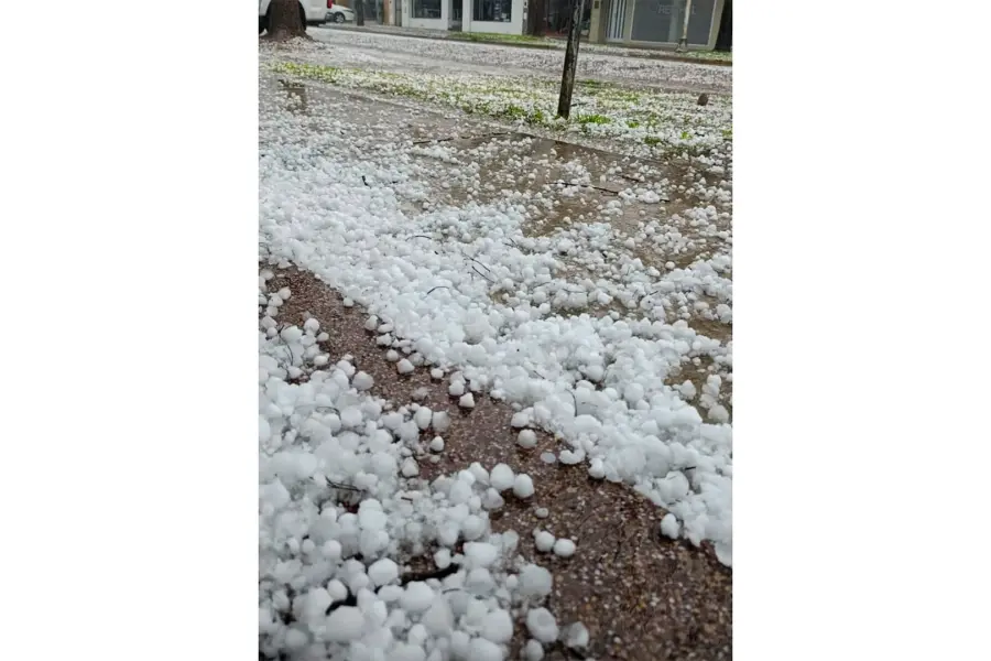 Granizo en General Ram&iacute;rez.-
