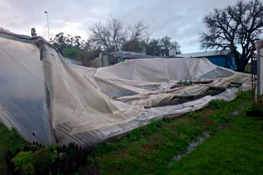 Da&ntilde;os materiales en Escuela Agrot&eacute;cnica de Colonia La Perla (fuente Portada Centro Noticias)