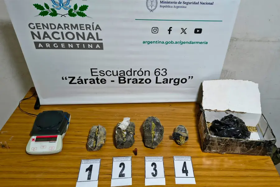 Hallaron marihuana oculta en paquetes de yerba mate (fuente Gendarmer&iacute;a Nacional)