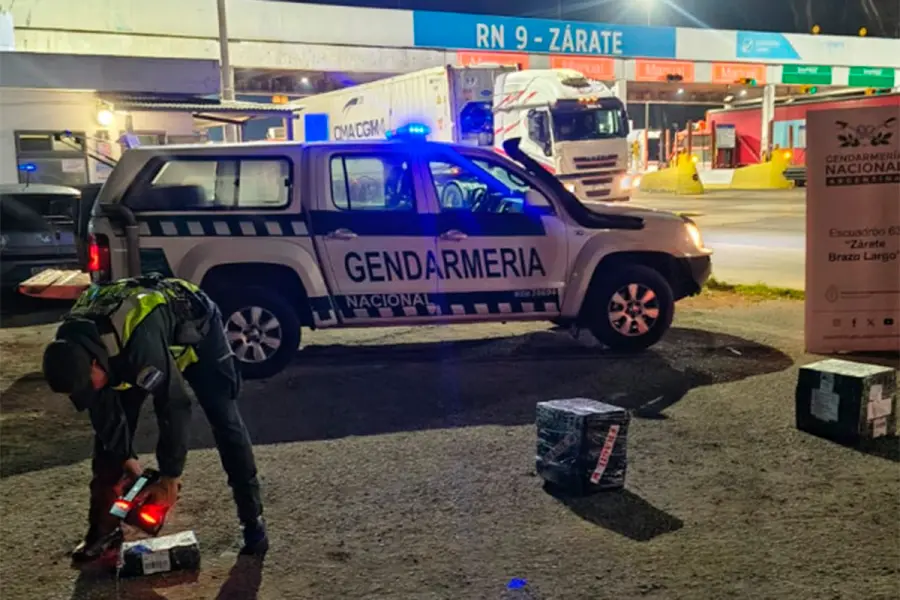 Hallaron marihuana oculta en paquetes de yerba mate (fuente Gendarmer&iacute;a Nacional)