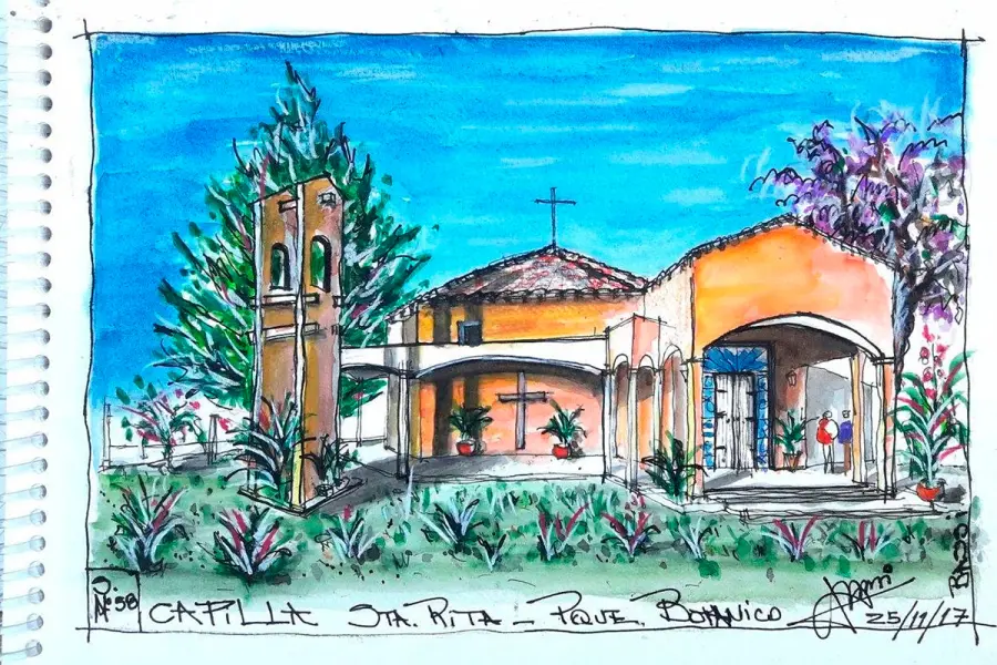 Uno de los trabajos del arquitecto Rodolfo Bassi (fuente Croquiseros de Paran&aacute;)