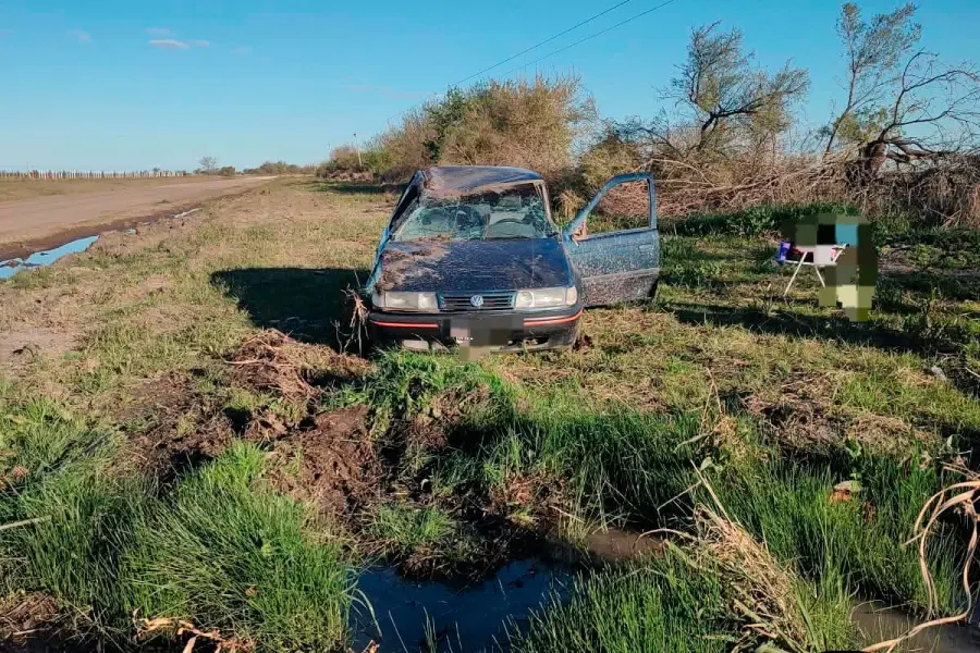 Accidente en General Campos (foto Polic&iacute;a de Entre R&iacute;os)