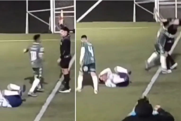 Expulsaron de por vida al jugador que noqueó a un juez de línea en el fútbol senior