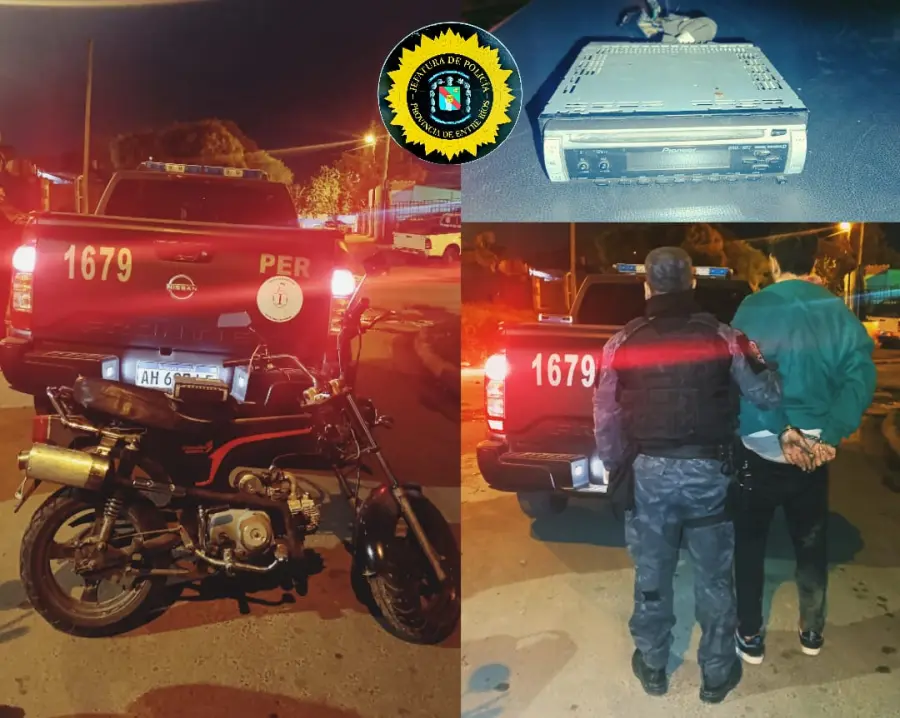 Detenido por robo en Paraná (foto Policía de Entre Ríos)