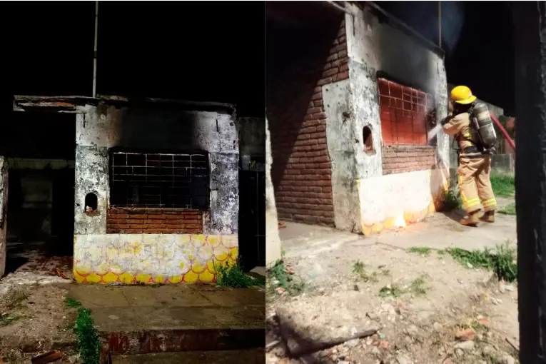 Una vivienda abandonada fue alcanzada por un fuerte incendio en Paraná