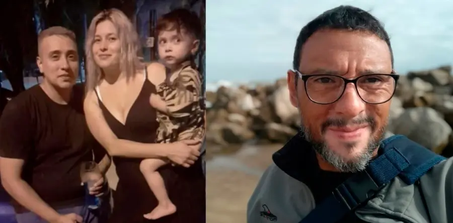 Guillermo Sebasti&aacute;n Mart&iacute;nez (36) y su pareja Ruth de los &Aacute;ngeles Figueroa (29), con su hijo Felipe, de 2 a&ntilde;os. A la derecha, Cristian Adri&aacute;n Onieva (46). Los cuatro murieron en un choque en la ruta 29, en General Belgrano.-