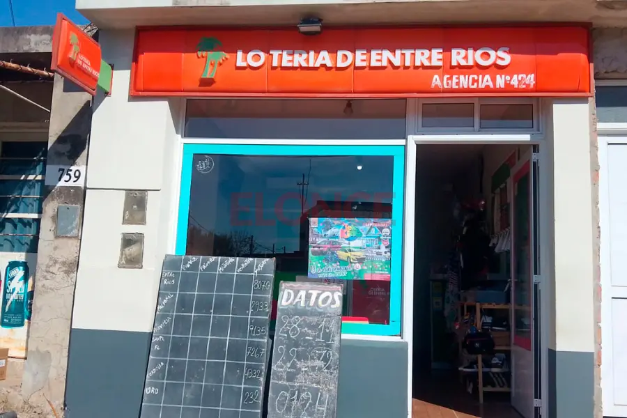 Agencia de t&oacute;mbola N&deg; 424 de Gualeguaych&uacute; (foto Elonce)