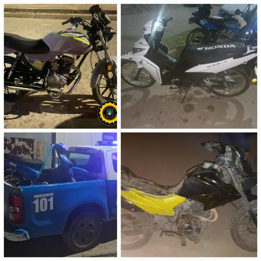 Varias motos retenidas durante controles de tr&aacute;nsito (foto Polic&iacute;a de Entre R&iacute;os)
