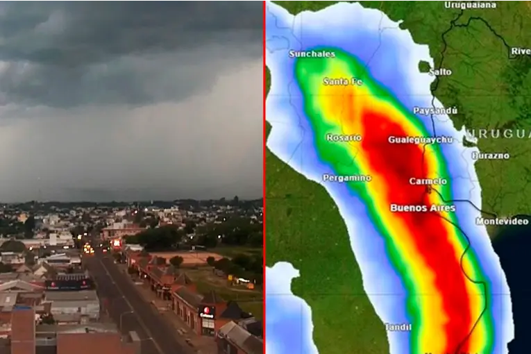 Alerta amarilla por tormentas fuertes en Entre Ríos: qué zonas abarca y cuándo llegarían