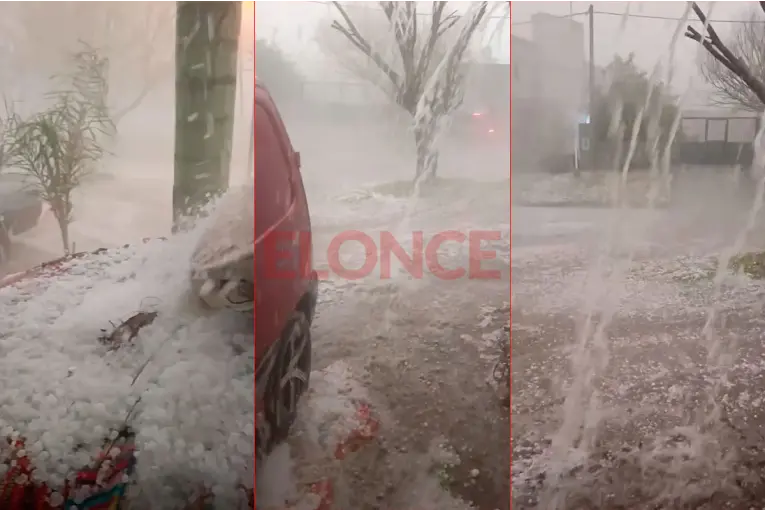 Impresionante video de la granizada en Toma Nueva de Paraná: imágenes del fuerte temporal