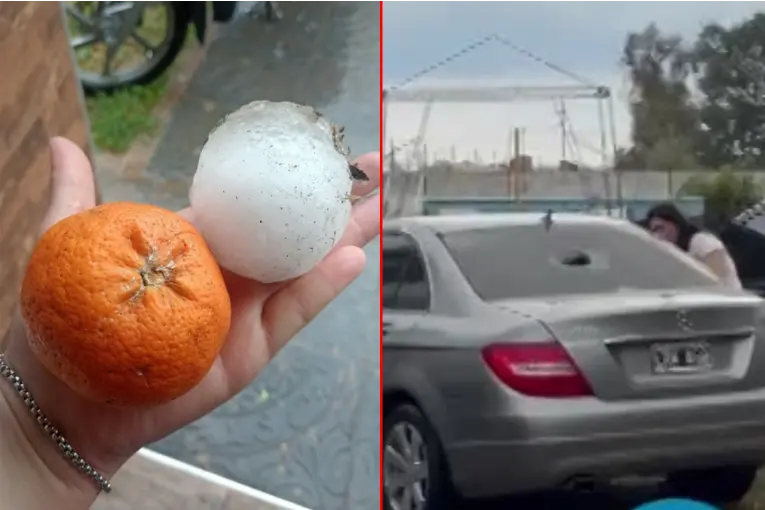 Tormentas y granizo golpearon a Santa Fe y Córdoba: fuertes ráfagas de viento y daños materiales