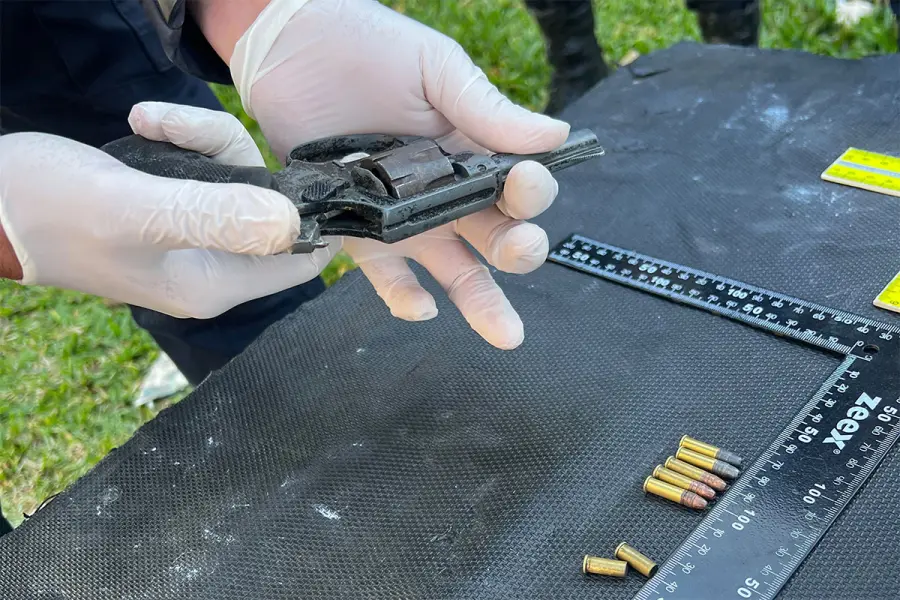 El arma secuestrada por la Polic&iacute;a