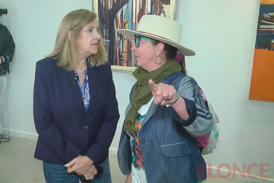 Rosario Romero junto a Mechi Daneri, hija de Gloria Montoya (foto Elonce)