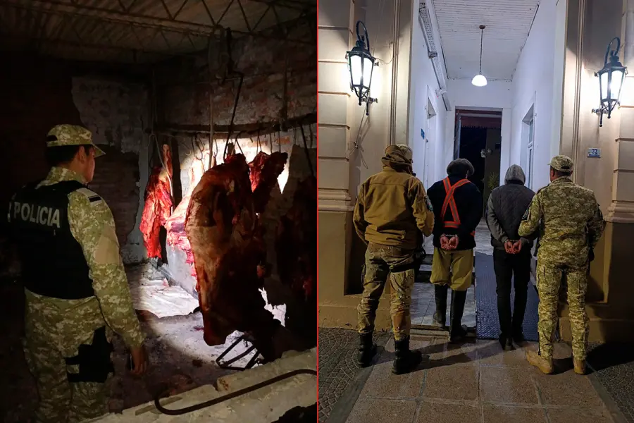 Allanamientos por abigeato terminaron con dos detenidos y varios secuestros (foto Policía de Entre Ríos)