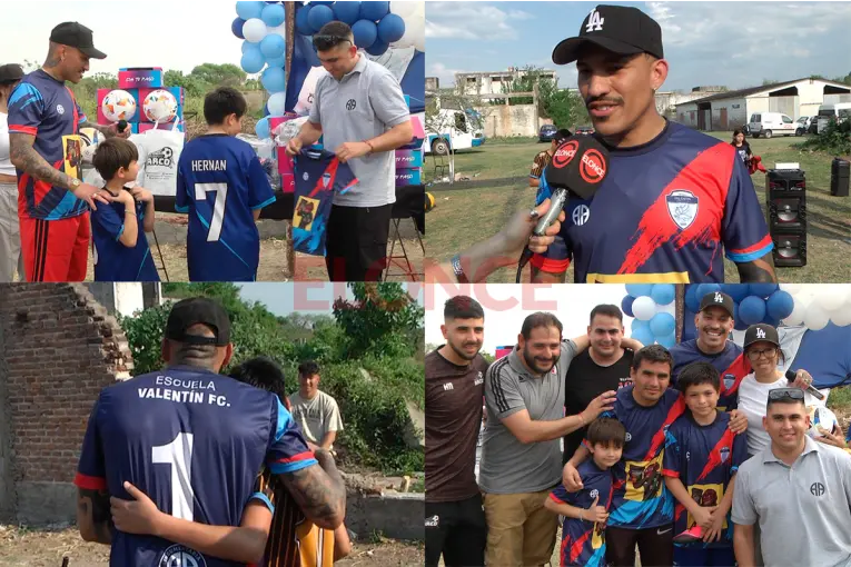 El futbolista paranaense Nacho Arce conoció la historia del Valentín FC y tuvo un enorme gesto con sus chicos