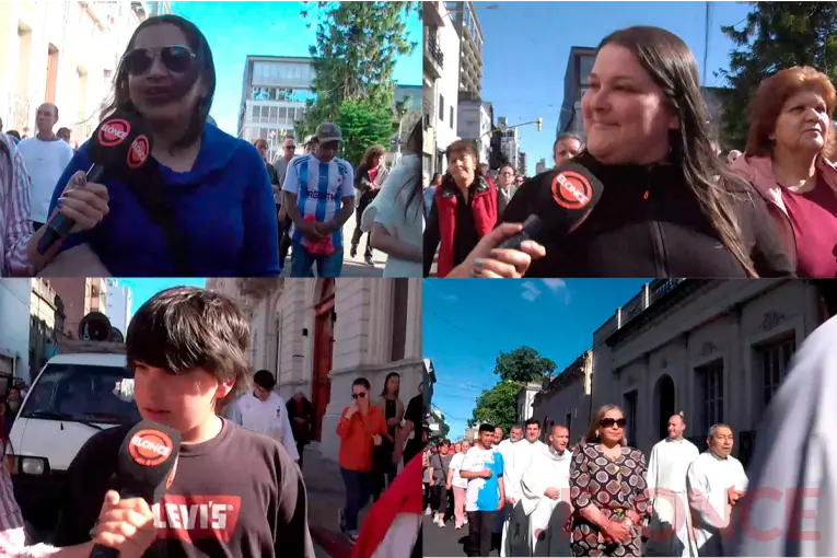 Emotivos testimonios de la procesión por San Miguel Arcángel en Paraná: "La fe nos sostiene"
