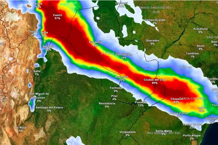Alerta por tormentas en Argentina: anticipan lluvias intensas y acumulados de hasta 60 mm