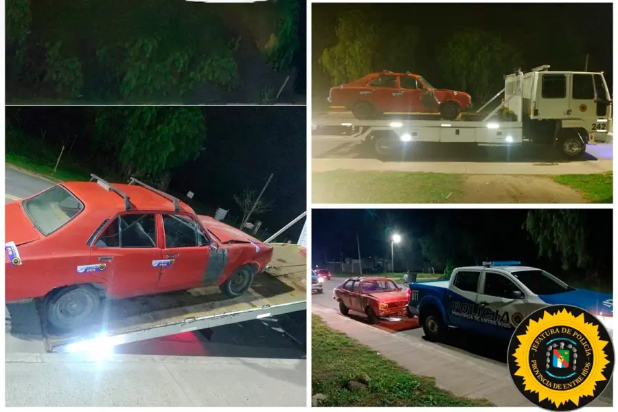 Hallaron al conductor que choc&oacute; y huy&oacute; en Paran&aacute; (foto Polic&iacute;a de Entre R&iacute;os)