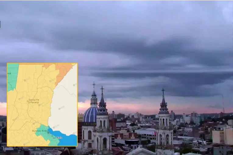 Entre Ríos bajo alerta amarilla por tormentas, ráfagas intensas y posible granizo