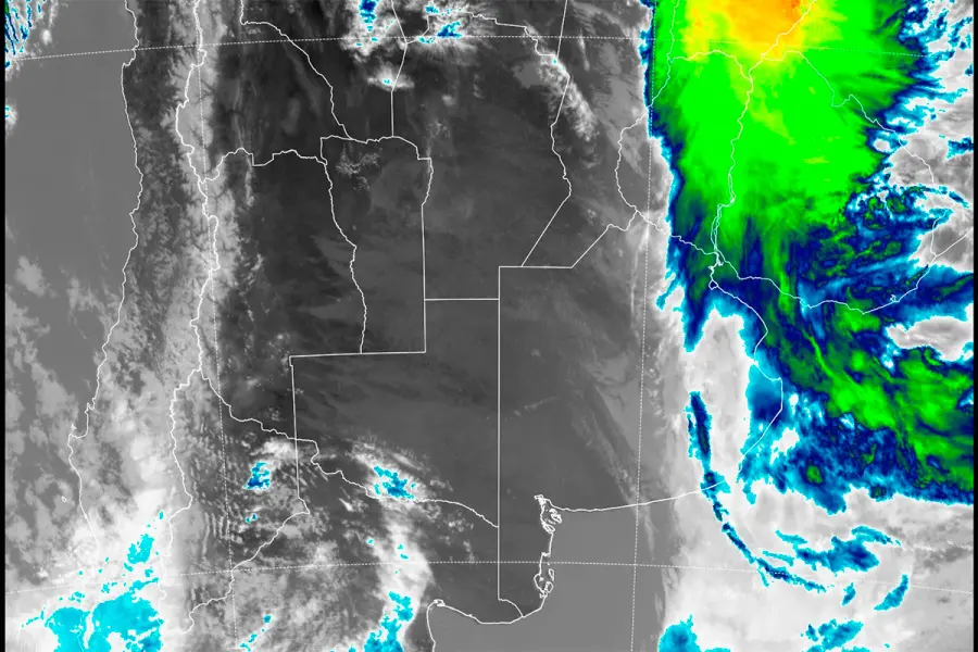 Ces&oacute; la alerta amarilla por tormentas para la provincia de Entre R&iacute;os (fuente SMN)