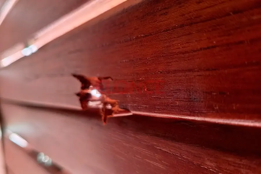 Disparos contra una vivienda de barrio Macarone (foto Elonce)