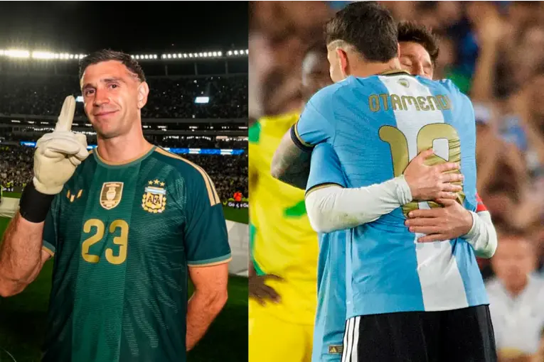 “Dibu” Martínez despidió a Messi y Otamendi con una sentida dedicatoria: “Los defendí con corazón”
