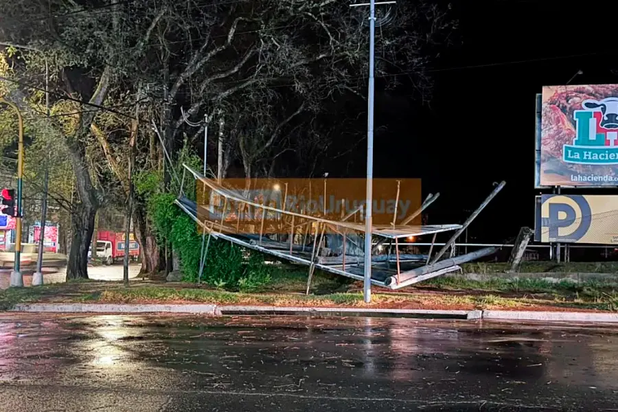 Temporal en Concordia (foto Diario R&iacute;o Uruguay)