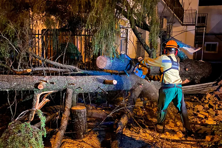 Temporal en Concordia (foto Concordia Policiales)