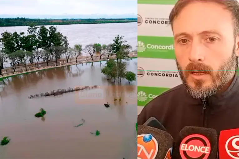 El intendente de Concordia advirtió que el río Uruguay podría llegar a los 15 metros