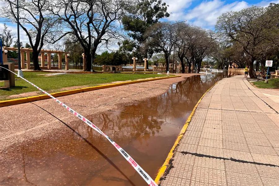 Monitorean el nivel del r&iacute;o Uruguay en Concordia (foto Concordia Policiales)