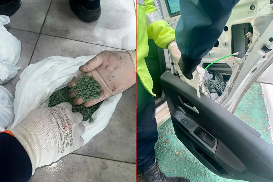 Secuestro de más de 38.000 pastillas de Rohypnol en Ruta 14 (foto Concordia Policiales)