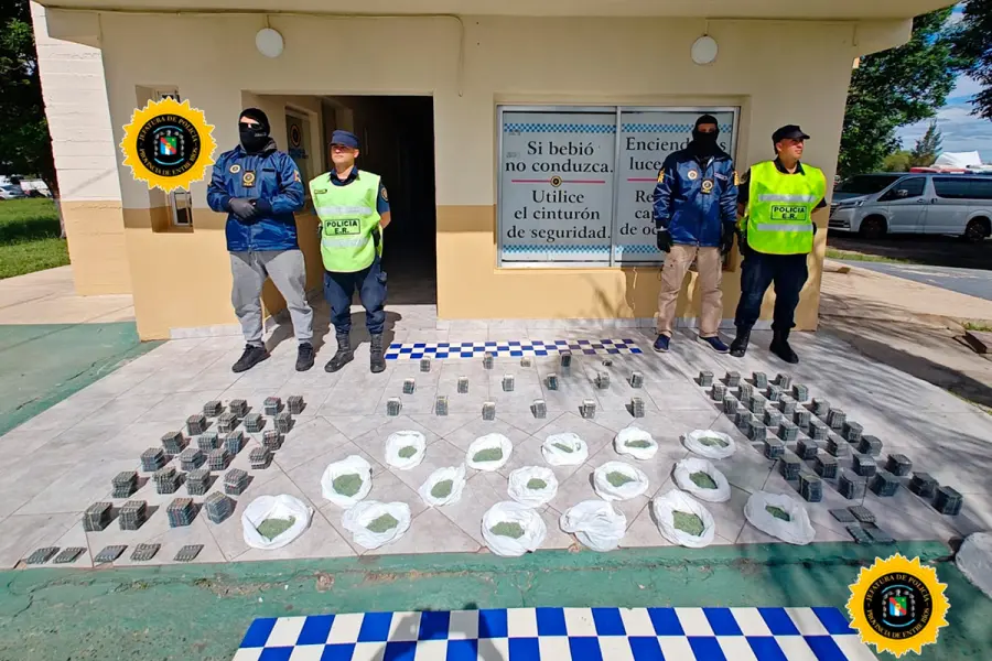 Secuestro de más de 38.000 pastillas de Rohypnol en Ruta 14 (foto Gobierno de Entre Ríos)