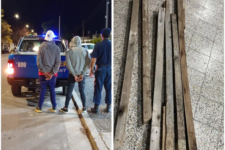Dos detenidos por el intento de robo de materiales del Club Pe&ntilde;arol (foto Polic&iacute;a de Entre R&iacute;os)