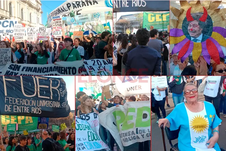 La Marcha Federal Universitaria se replica en Paraná con movilización por el centro de la ciudad