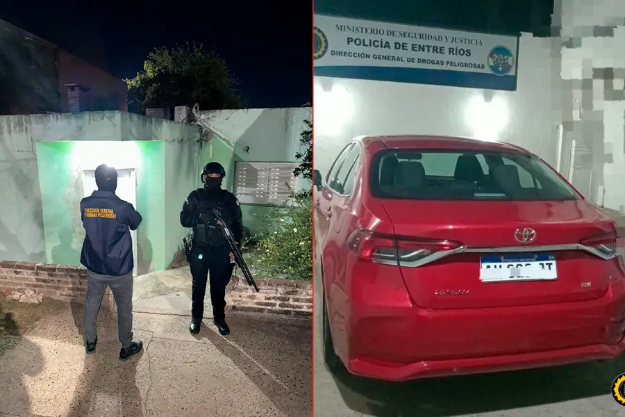 Operativo contra el narcomenudeo en Paraná (foto Policía de Entre Ríos)