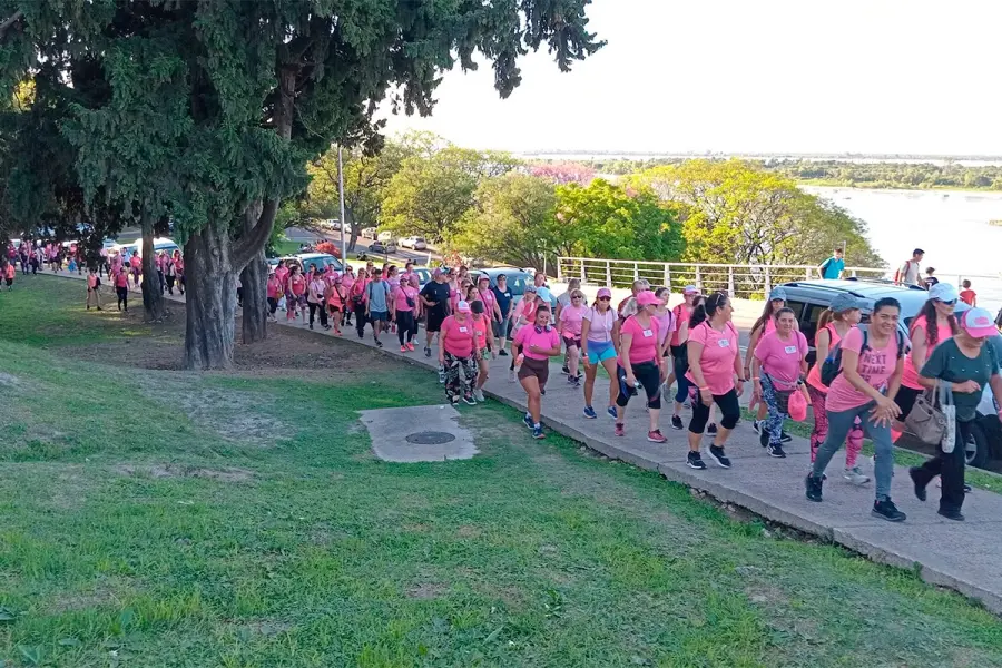 Caminata Rosa en Paran&aacute; (archivo archivo Gimnasio Taian)