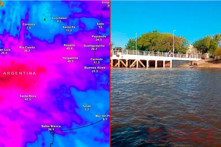 Regresan las lluvias y podrían complicar la crecida de los ríos Paraná y Uruguay en Entre Ríos