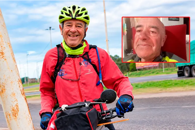 Un accidente frenó su sueño, pero no su fe: crespense vuelve a recorrer Entre Ríos en bicicleta y visitará sus iglesias