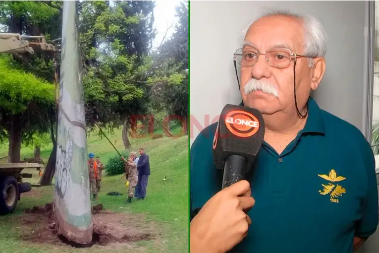 Traslado del ala del Canberra B-108: fue mecánico del avión en Malvinas y se emocionó al recordar su derribo