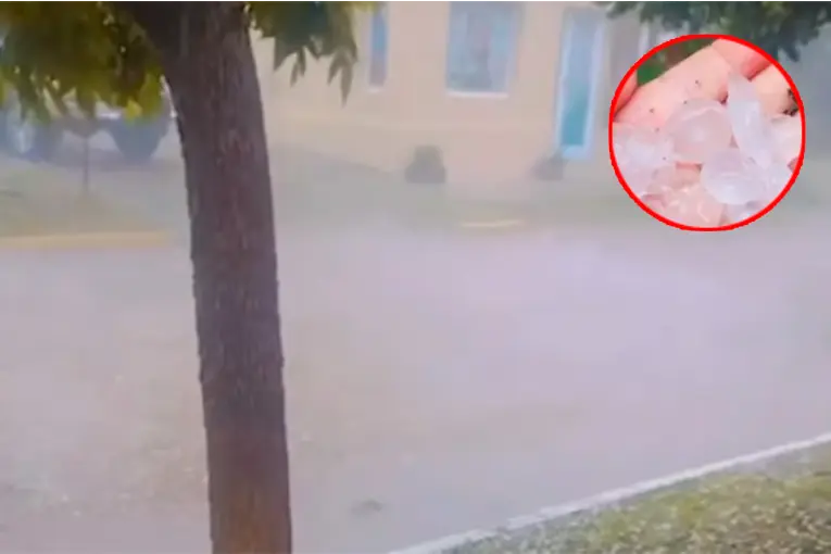 Cayó granizo en Feliciano durante las fuertes tormentas de este jueves: los videos