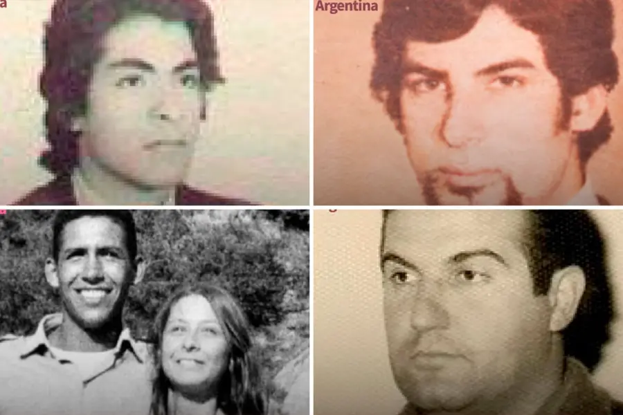 En orden: N&eacute;stor Albino Acosta / Pascual Delf&iacute;n Ludue&ntilde;a / Claudio Norberto Nardini / Juan Carlos Soulier. Foto: Agencia NA (EAAF)