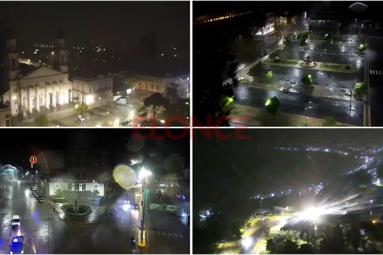 Fuerte tormenta en Paraná: comenzó a diluviar tras una intensa actividad eléctrica