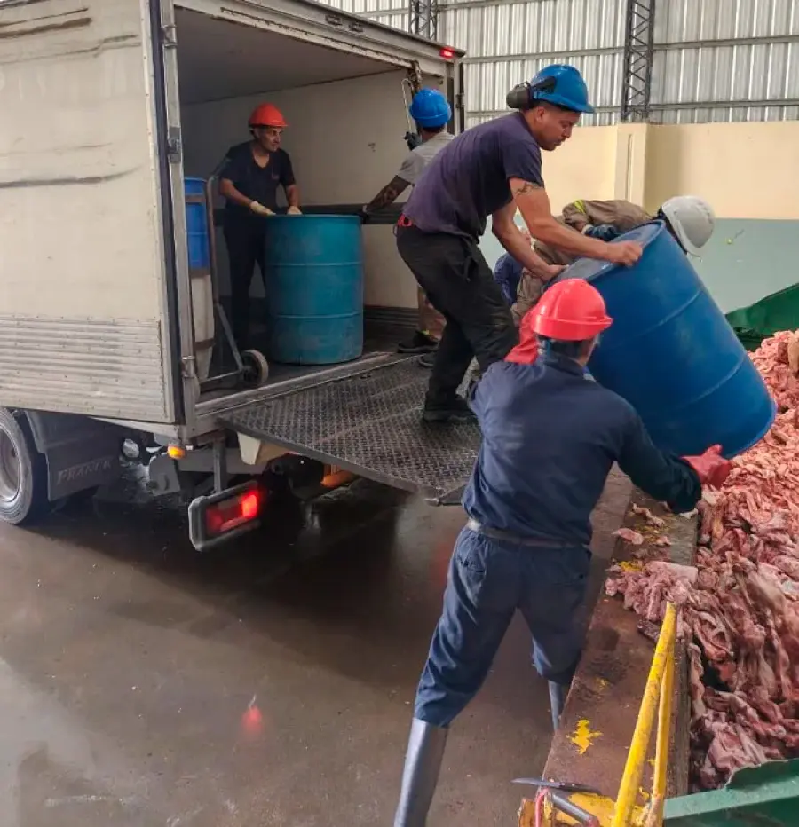 Decomiso de carne en mal estado en Paraná (foto Estación Plus Crespo)