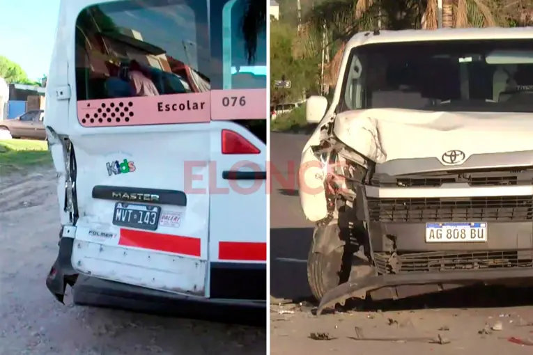 Una camioneta chocó contra un transporte escolar que esperaba a dos niños en Paraná