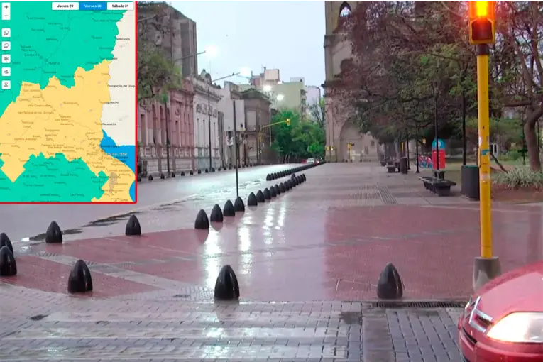 Alerta amarilla por tormentas en siete departamentos de Entre Ríos: cómo estará el fin de semana y el inicio de noviembre