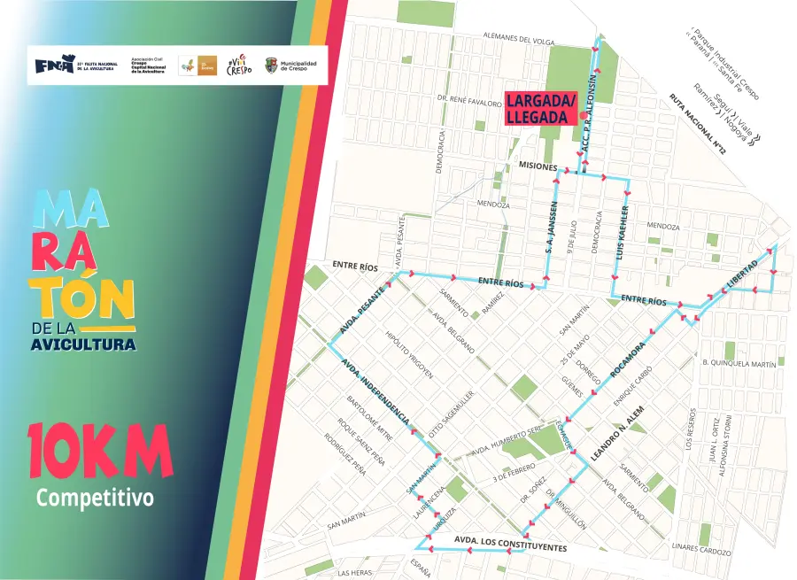 El recorrido de los 10 KM