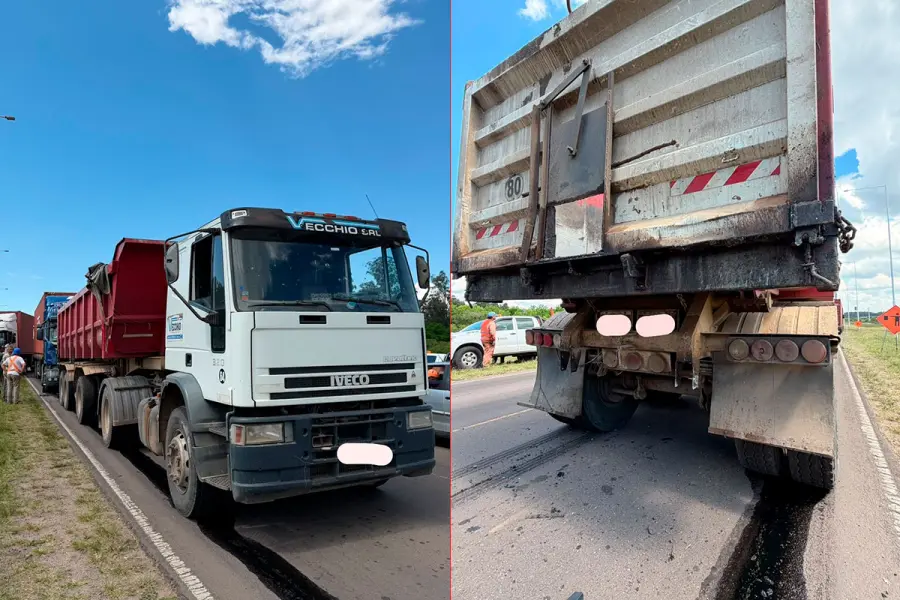 Accidente de tr&aacute;nsito en Ruta 015 (foto Polic&iacute;a de Entre R&iacute;os)